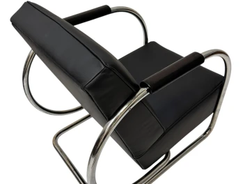 Art Deco Modernist Bauhaus Tubular Steel Lounge Chairs by Frits Kuyken, 1936